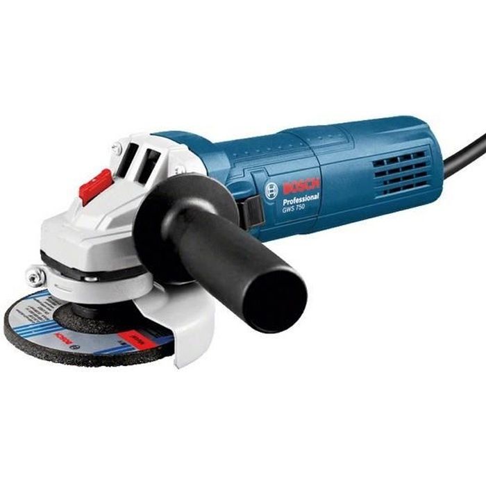 Bosch Professional Meuleuse d'angle GWS750 - 125mm - 750W - Métal - 11000 tours/min