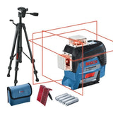 Laser ligne Bosch Professional GLL 3-80 C - Projette 3 lignes sur 360∞ + TrÈpied BT 150 (Version piles) - 0601063R01