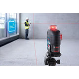 Laser ligne Bosch Professional GLL 3-80 C - Projette 3 lignes sur 360∞ + TrÈpied BT 150 (Version piles) - 0601063R01