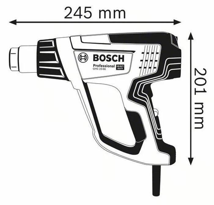 DÈcapeur thermique Bosch Professional GHG 23-66 + COFFRET - 2300 W - 650 ∞C - 06012A6300