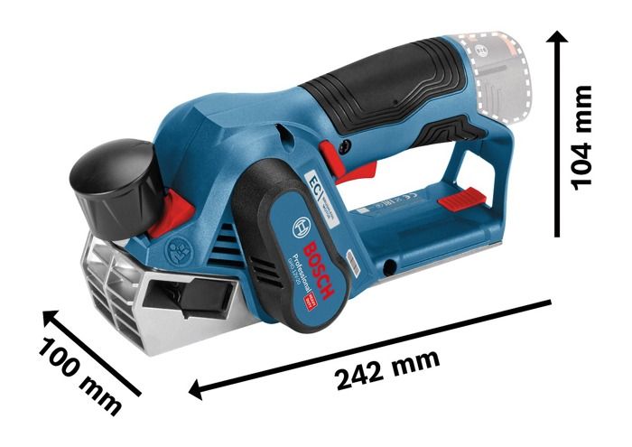 Rabot sans fil Bosch Professional GHO 12V-20 - 06015A7002 - Pour raboter le bois - Coffret L-BOXX inclus