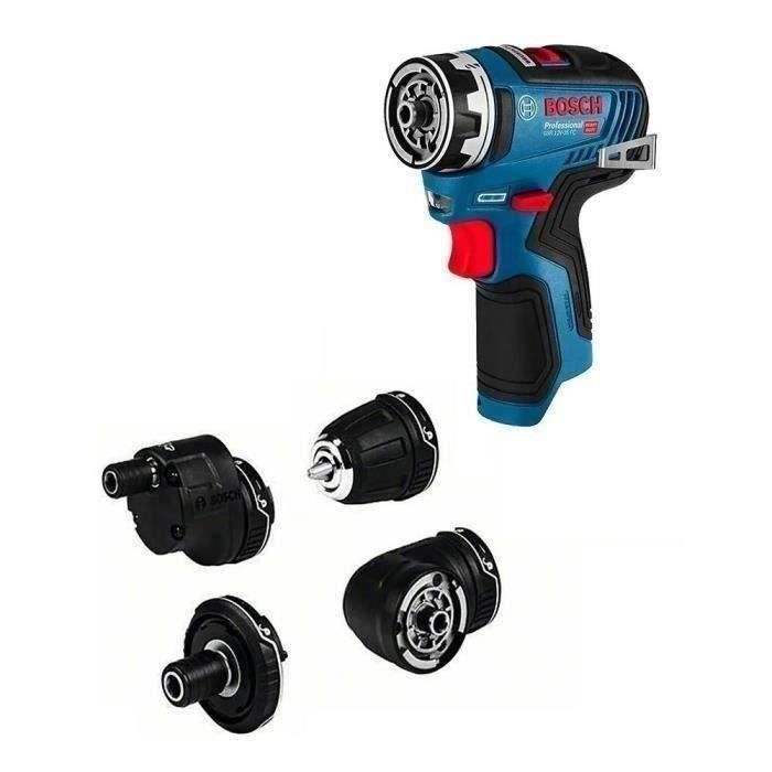 Perceuse-visseuse Bosch Professional GSR 12V-35 FC Flexiclick sans batterie avec 4 adaptateurs FlexiClick + L-BOXX - 06019H3003