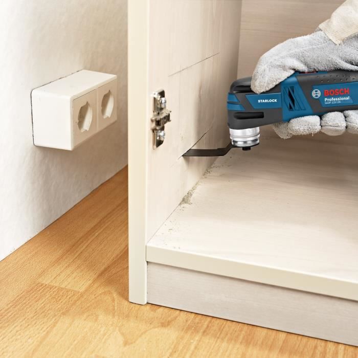 Découpeur-ponceur Bosch Professional GOP 12V-28 + 2 Batteries 3,0Ah + Accessoires + L-BOXX - 06018B5006