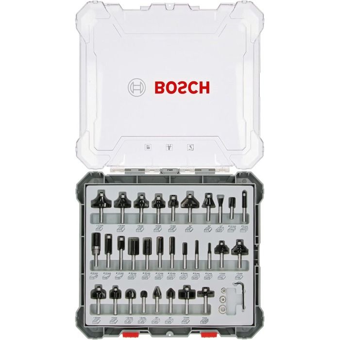 Coffret de 30 fraises mixtes a Ø queue de 6 mm - BOSCH - 2607017474