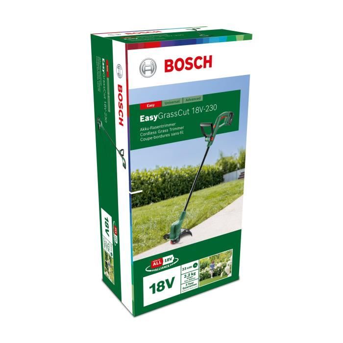 Coupe-bordures Bosch - EasyGrassCut 18-230 (1 Batterie, 1 chargeur, diametre de coupe : 23 cm)