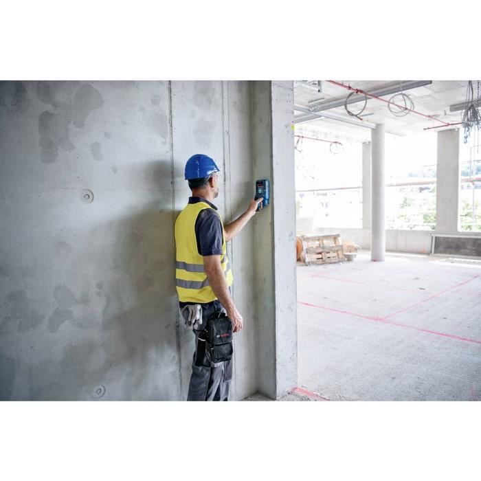 Détecteur mural Bosch Professional D-Tect 200 C avec 1 batterie 12V 2,0Ah, chargeur, câble USB-C, dragonne, en L-Boxx - 0601081601