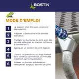 Membrane d'étanchéité - BOSTIK - Waterstop - Réparation fuites - Cartouche 290 ml - Gris