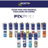Mastic auto/bateau - BOSTIK - Fixpro MSP 104 - Colle et joint - Résiste intempéries et eau de mer - Noir - 290 ml