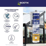 Mastic colle/joint - BOSTIK - Flexpro PU811 - Tous matériaux - Intérieur/extérieur - Blanc - 300 ml