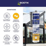 Mastic colle/joint - BOSTIK - Flexpro PU811 - Tous matériaux - Intérieur/extérieur - Anthracite RAL7016 - 300 ml