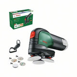 Ponceuse-polisseuse Bosch EasyCurvSander 12 PowerForAll (Sans batterie, avec 3 Èponges a polir, 9 abrasifs + aspirateur a