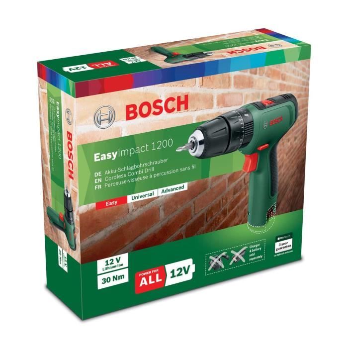 Perceuse a percussion sans-fil Bosch - EasyImpact 1200 (LivrÈe sans batterie ni chargeur)