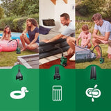 gonfleur sans fil BOSCH Easyinflate 18V-500  livré avec 3 buses a air, tuyau 50 cm, sac textile sans batterie ni chargeur 0603947200
