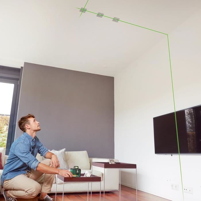 Laser lignes AdvancedLevel 360 de Bosch (3 laser lignes avec laser a 360° pour un alignement dans toute une piece, dans boîte