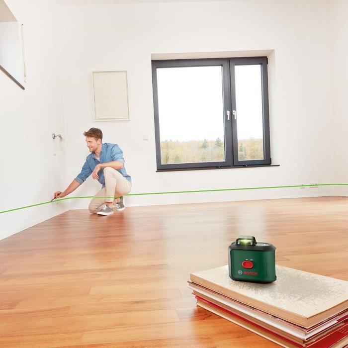 Laser lignes UniversalLevel 360 de Bosch (laser lignes vertical et horizontal avec laser a 360° pour un alignement dans toute la