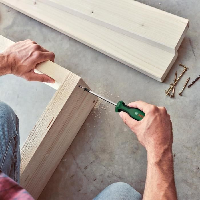 Bosch - Set de 6 tournevis Premium avec magnétiseur (6 tournevis en acier S2 extra dur  magnétiseur démagnétiseur)