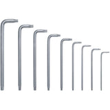 Bosch Set de 9 clés Torx (clés multitâches en acier S2  TX8-TX40  côté long  surface antirouille, barrette de rangement)