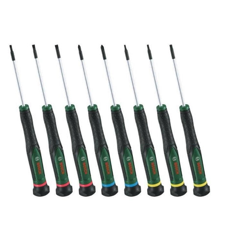 Bosch Set de tournevis 8 pcs ( pour bricolage/modélisme/artisanat  embouts précis et magnétiques  PH/TX/HEX/Plat)