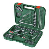 Bosch Set d'outils a main Advanced 132 pcs (pr tâches de fixation difficiles  clés/clés mâles/cliquets/tournevis  accessoires)