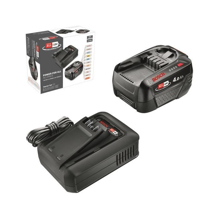 Pack Batterie 18V 4 Ah + chargeur AL 18V-44 - Bosch - POWER FOR ALL 18V