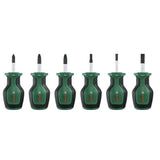 Bosch Set de 6 tournevis courts (pour endroits restreints  PH/PZ/TX/Plat  acier S2  couple élevé  embout magnétique)