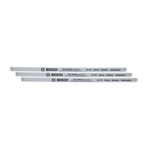 Bosch Set de 3 lames de scie alternative Precise 150 mm (lame bimÈtal durable pour coupes prÈcises mÈtal/plast./bois tendre)