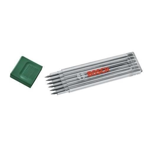 Bosch Set de 6 mines graphites HB (acces. marqueur pr trous profonds  HB  2,8 mm  étui rang.)
