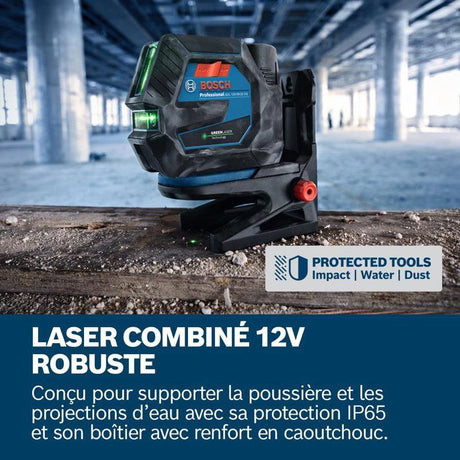 Bosch Professional laser combiné GCL 12V-50-22 CG (jusqu'a 50m, Dual Power, support RM 20, 4 piles 1,5V LR6 (AA), housse)