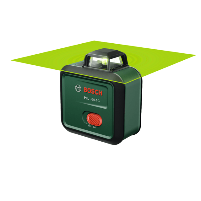 Laser lignes BOSCH - PLL 360-1 G - Avec un manuel d'utilisation, housse de protection, batterie Li-ion