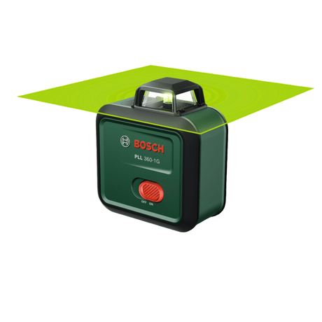 Laser lignes BOSCH - PLL 360-1 G - Avec un trépied TT120, une housse de protection, un manuel d'utilisation et des piles