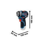 Perceuse-visseuse sans fil BOSCH PROFESSIONAL - Flexiclick GSR 12V-32 FC - Sans batterie ni chargeur - Avec accessoires