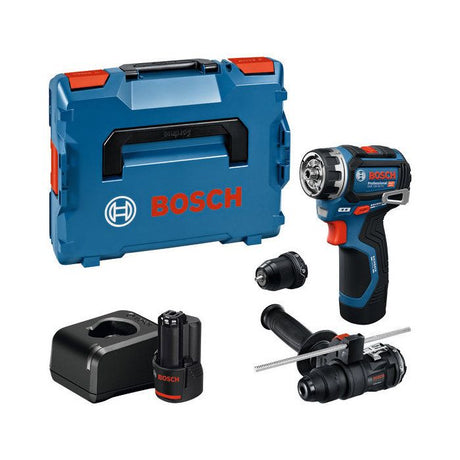 Perceuse-visseuse sans fil BOSCH PROFESSIONAL - Flexiclick GSR 12V-32 FC -  2batteries GBA 2.0 Ah, + chargeur + accessoires + coffre