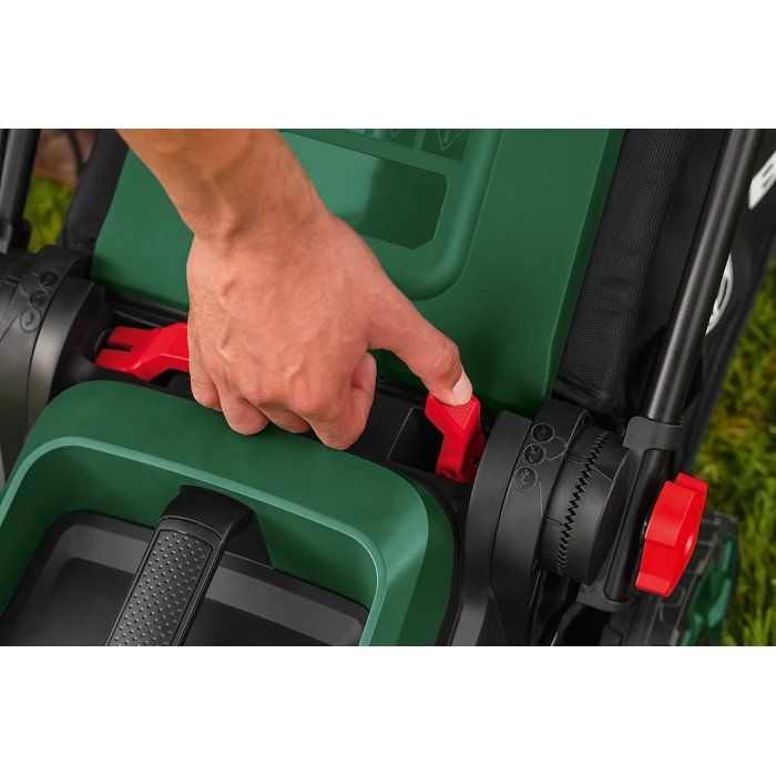 Tondeuse électrique sans fil + 2 batteries 4Ah + chargeur - Bosch - ROTAK18V2-38 - 06008B9M00 - 18V - 38cm de coupe