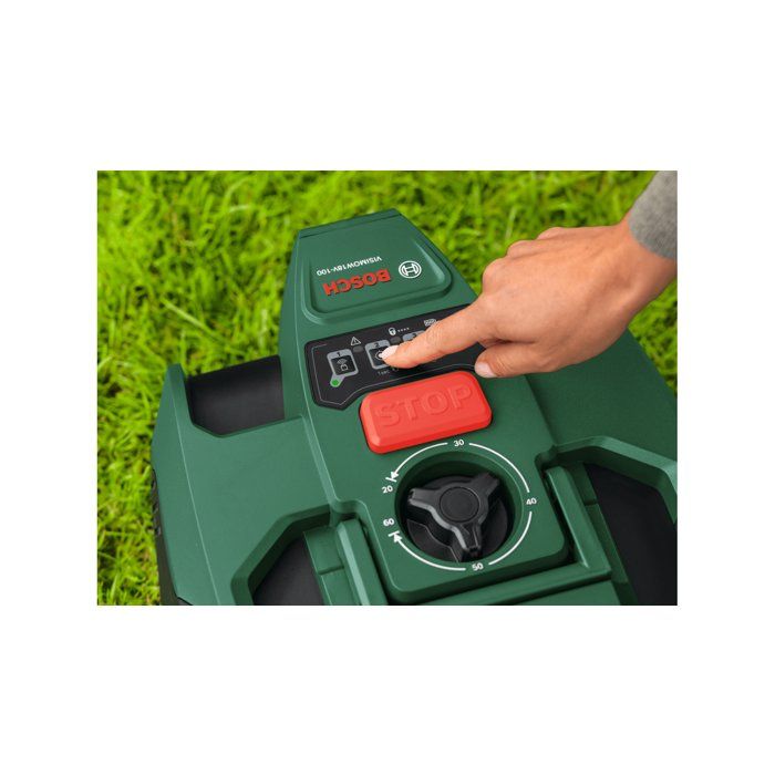 Robot tondeuse autonome - Bosch - VISIMOW18V-100 - 06008E1002 - batterie 4Ah + chargeur - 18V - 16cm de coupe