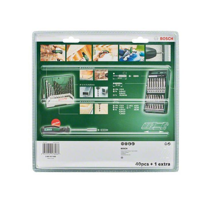 Jeu de 41 embouts + tournevis porte-embout Mini X-Lin BOSCH - 2607017655