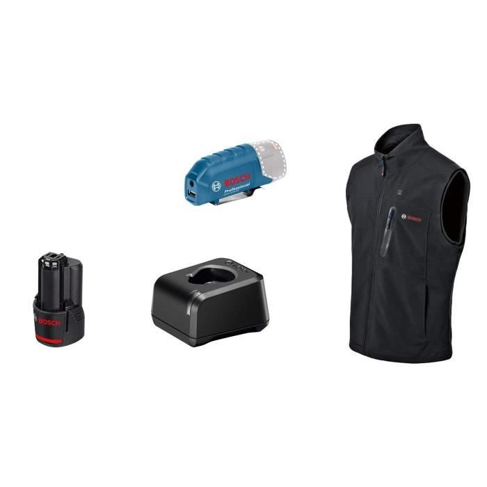 Veste chauffante Bosch Professional GHV 12+18V XA taille XL, avec batterie 12V - 06188000G7