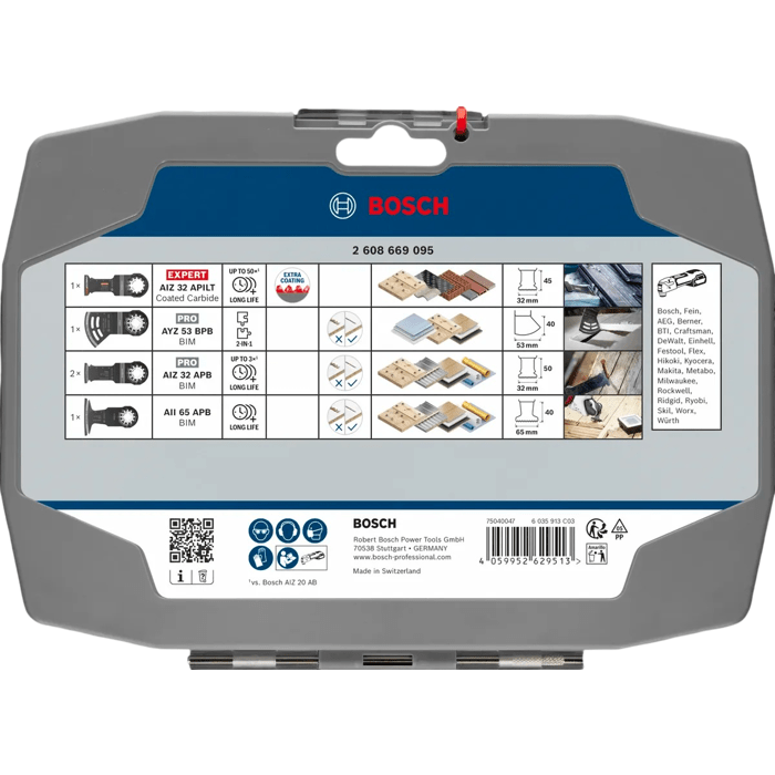 Coffret Électriciens et Plaquistes BOSCH PROFESSIONAL - 5 pcs - Lames oscillantes pour outils multifonctions