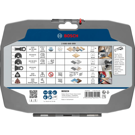 Coffret de lames Rénovation BOSCH PROFESSIONAL - 8pcs - Pour outils oscillants multi-fonctions