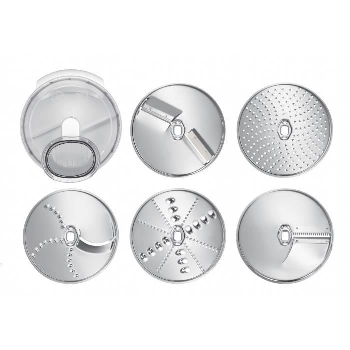 Accessoires pour kitchen machine BOSCH MUM5 - Lot VeggieLove: 1 acc. Râpeur/éminceur - 5 disques
