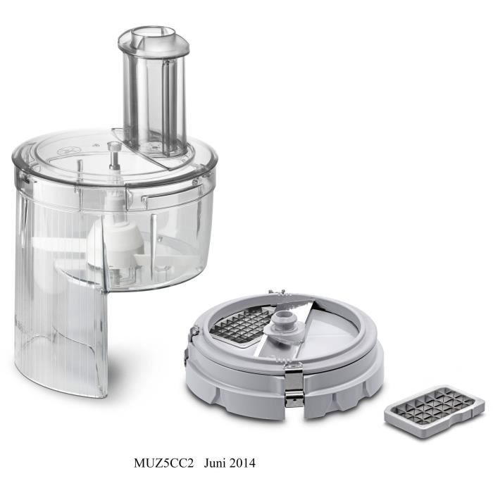 Découpe-dés - BOSCH - MUZ5CC2 - Pour fruits, légumes, fromage et viande - Compatible avec MUM5