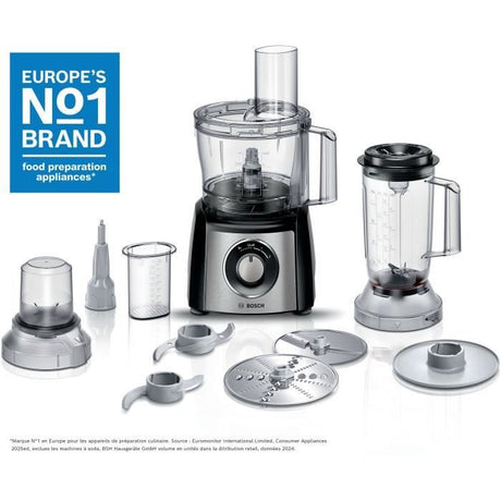 Robot multifonctions BOSCH MULTI TALENT MCM3501M - Noir et inox - 800 W - 2 vitesses + fonction pulse