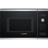 Micro-onde 38 cm - BOSCH Série 4 BFL553MS0 - Inox - H38,2 x L59,4 x P38,8 cm - 900 W - Cleaning Assistance - Display rouge