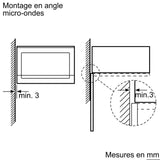Micro-onde 38 cm - BOSCH Série 4 BFL553MS0 - Inox - H38,2 x L59,4 x P38,8 cm - 900 W - Cleaning Assistance - Display rouge