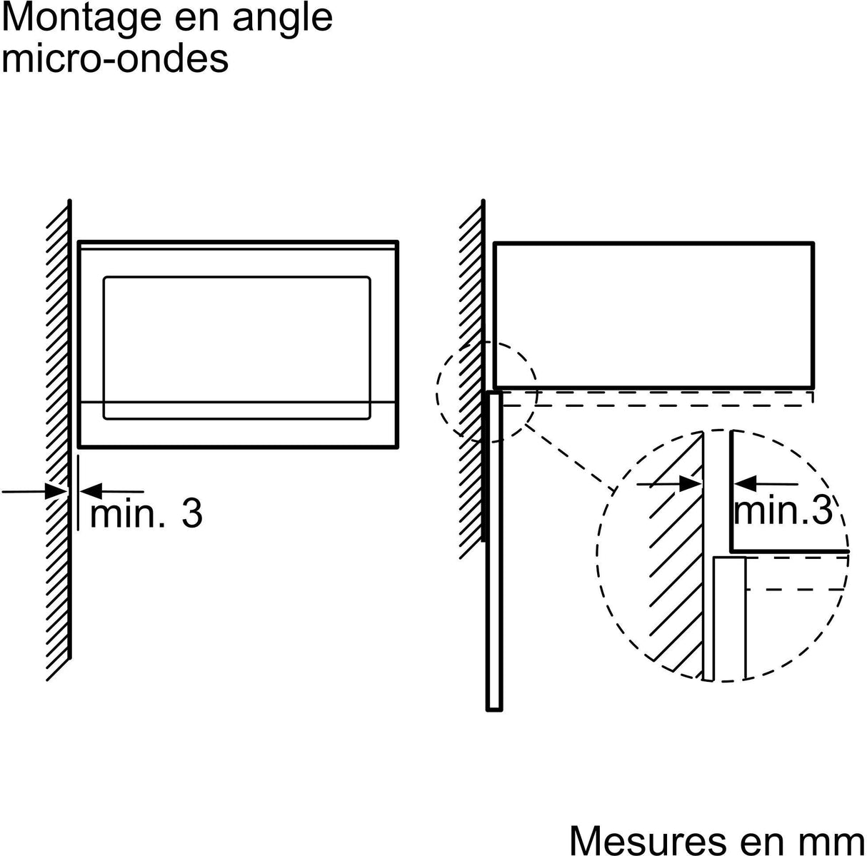 Micro-ondes encastrable - BOSCH Série 6 - BFL554MS0 - Noir / Inox - 59,4 x 38,8 x 38,3 cm