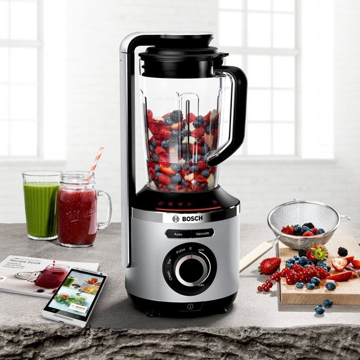 Blender sous vide 2-en-1 - BOSCH - VitaPower Série 8 MMBV625M - 1000 W - Inox / Noir