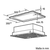 Groupe filtrant 650 m3/H - BOSCH DHL555BL - 50 cm - Classe C  79.8 kWh/an - Evacuation ou recyclage avec filtre a charbon DH - Métal