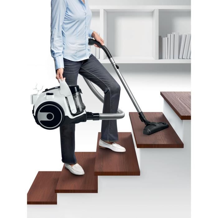 BOSCH BGS05A322 - Aspirateur Traineau sans Sac - Rayon d'action 9 m - CapacitÈ bac 1,5 L - 78 dB - 700 W - Blanc