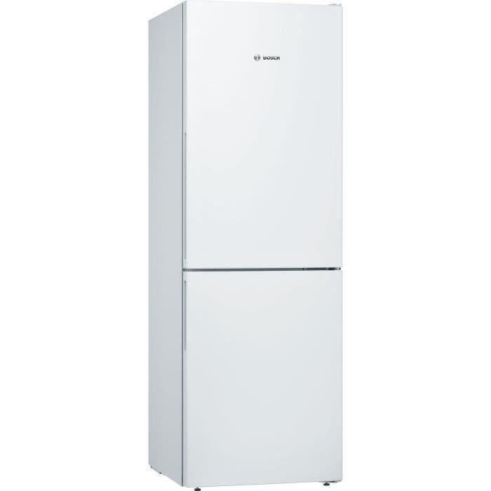 BOSCH KGV33VWEAS - RÈfrigÈrateur congÈlateur bas - 286L (192+94) - Froid brassÈ low frost - L 60cm x H 176cm - Blanc