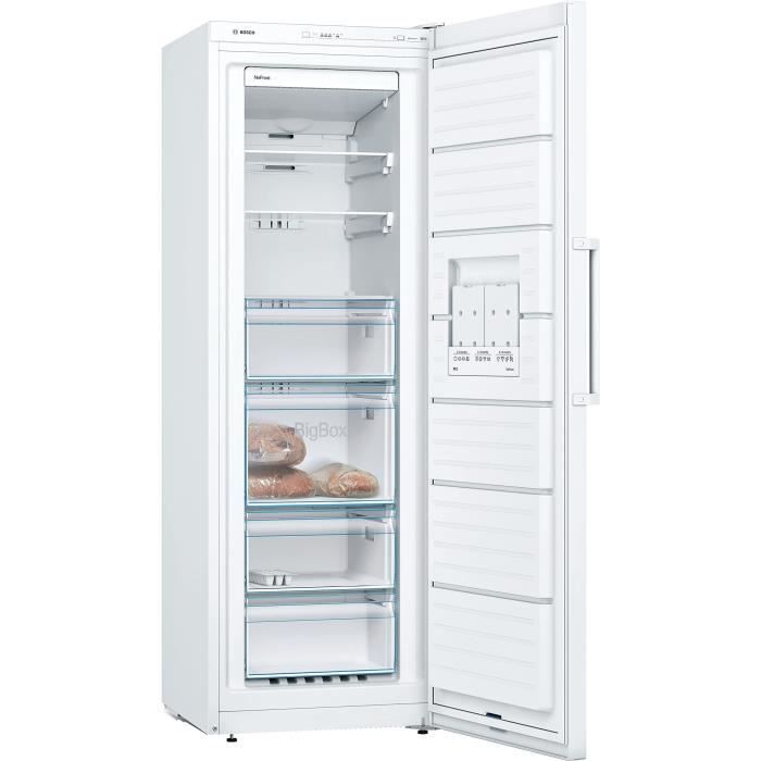 BOSCH GSN33VWEP - CongÈlateur armoire - 225 L - Froid no frost multiairflow - L 60 x H 176 cm - Blanc