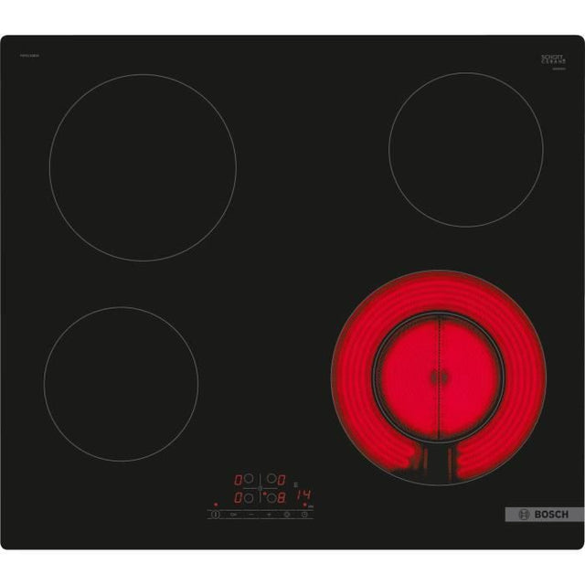 Table vitro 60cm BOSCH - PKF611BB8E - Commande a l'avant - Sans cadre - Zone double - Noir